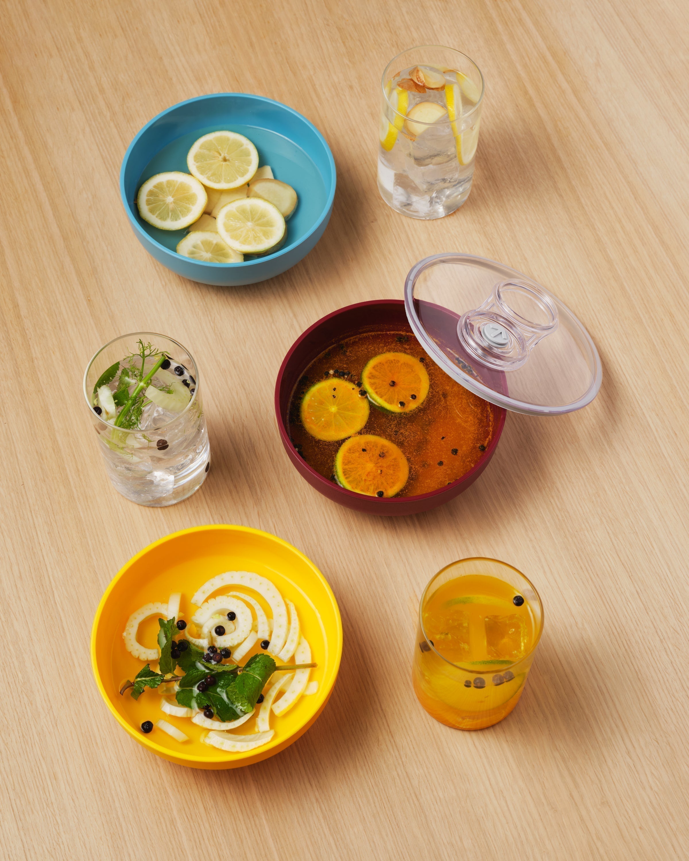 flavored water. three ideas.