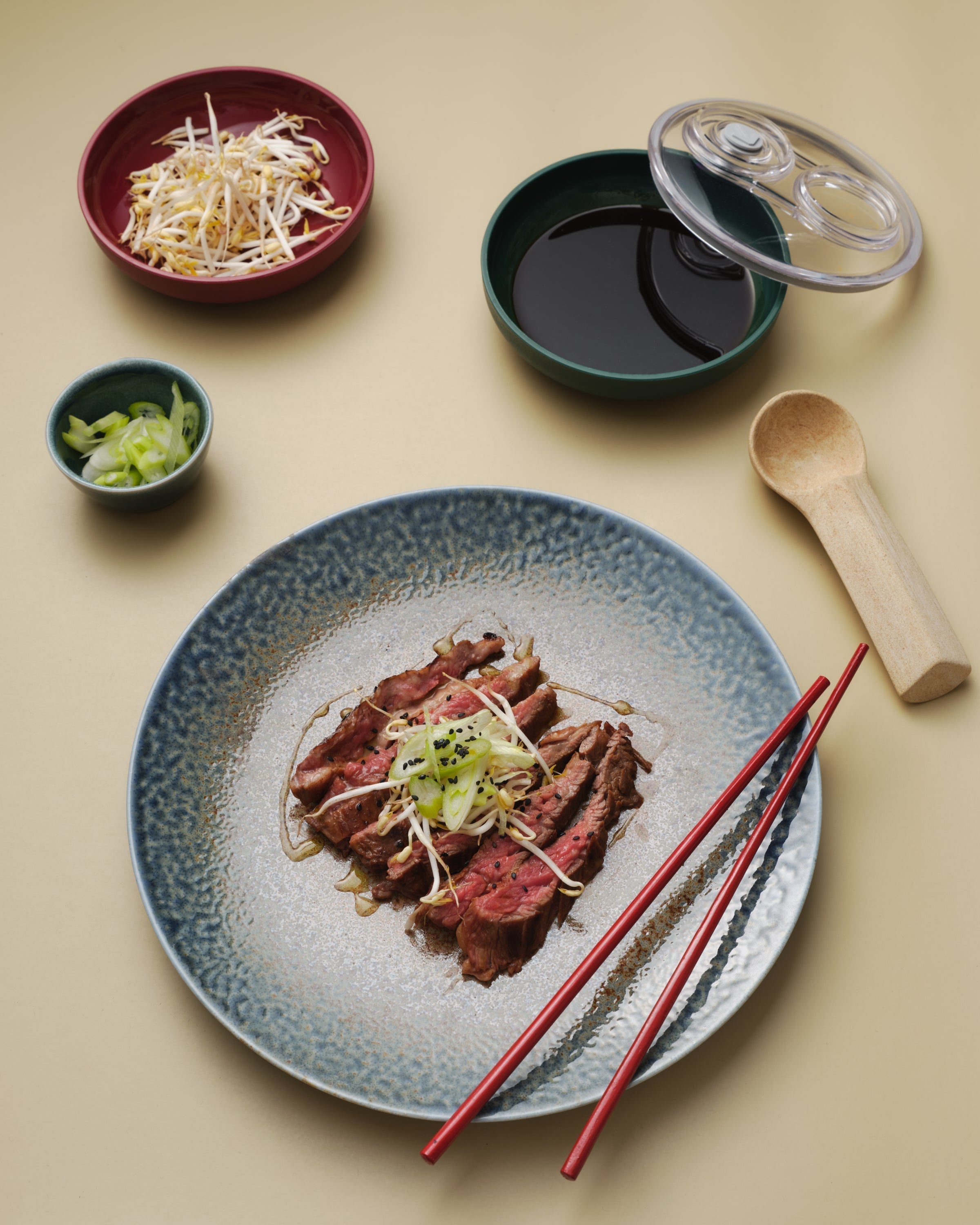 teriyaki-marinated beef diaphragm.