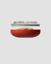 small vacuum seal container orange