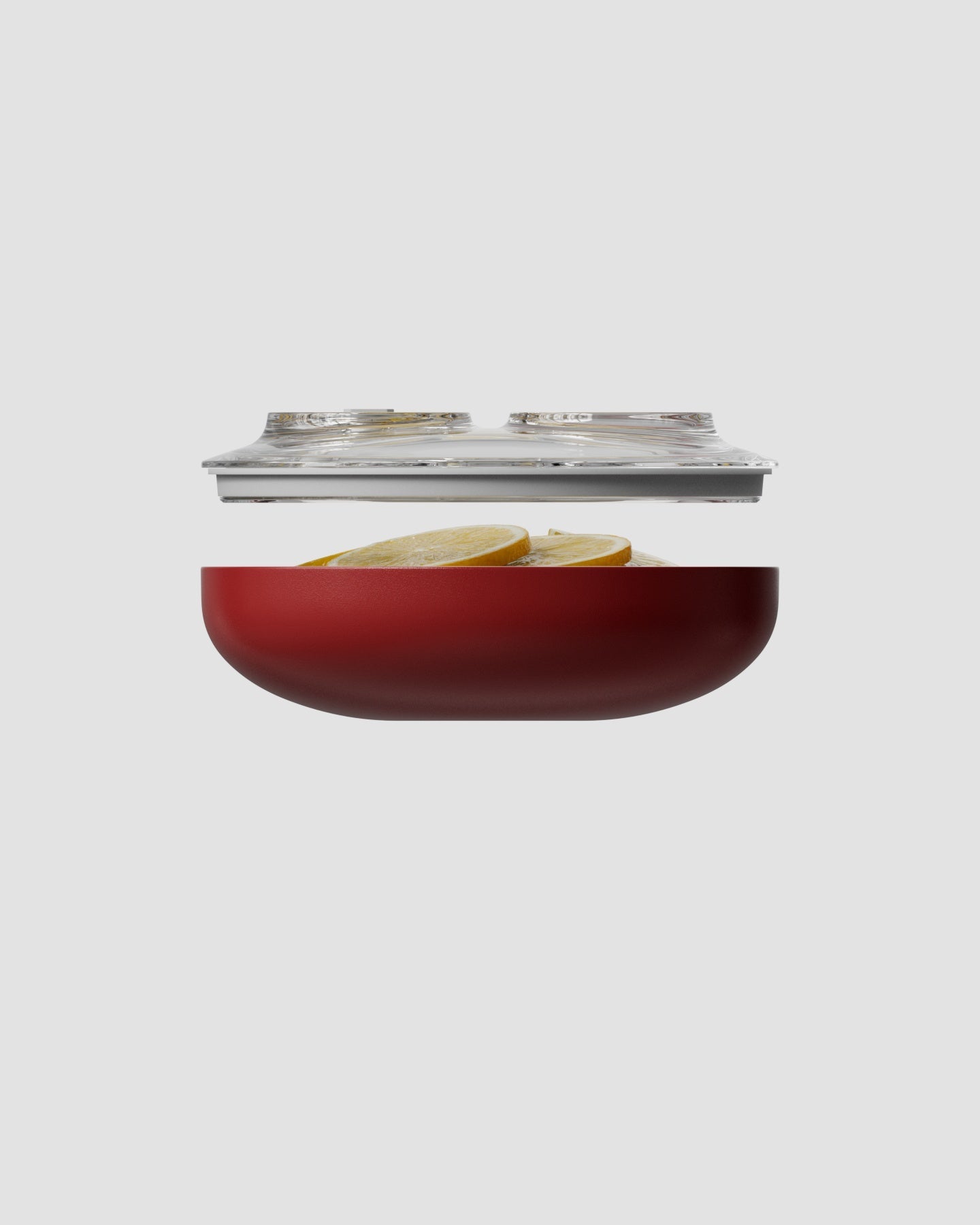 small vacuum seal container red